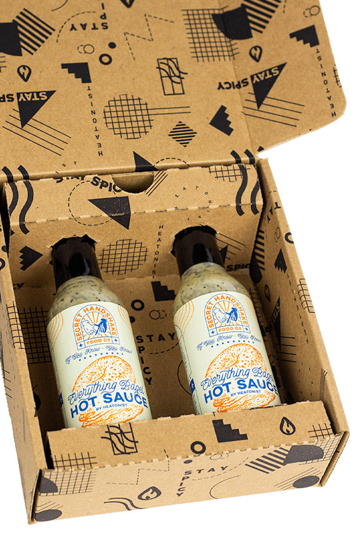 Secret Handshake Food Co Everything Bagel Hot Sauce 2-Pack S8