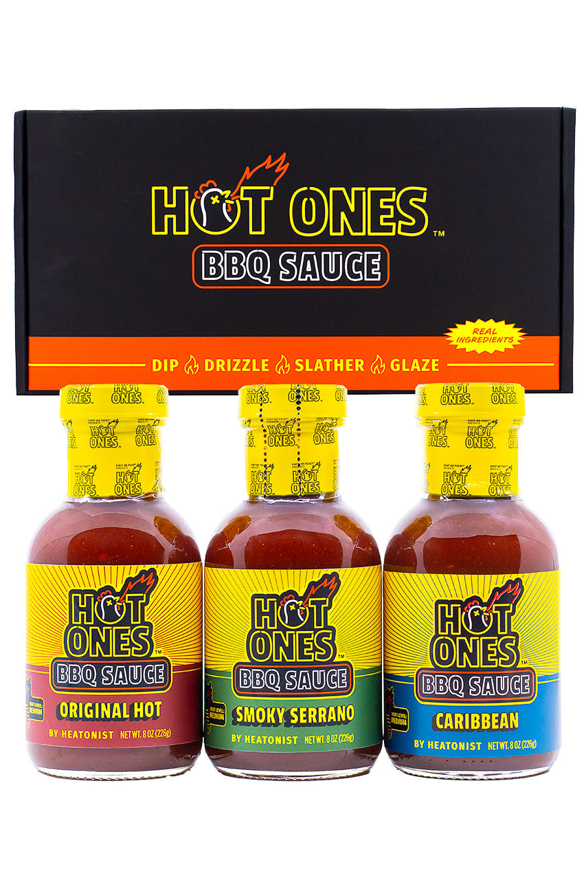 Hot Ones BBQ Trio Pack (Original / Smoked Serrano / Caribbean) J9
