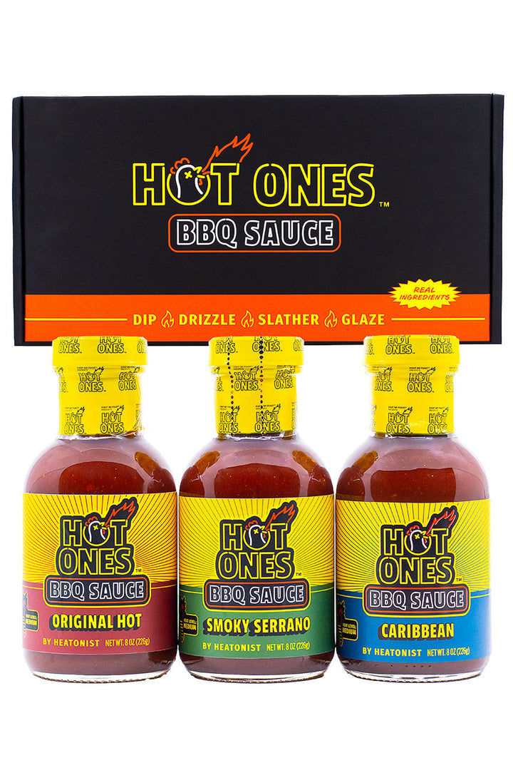 Hot Ones BBQ Trio Pack (Original / Smoked Serrano / Caribbean) J9