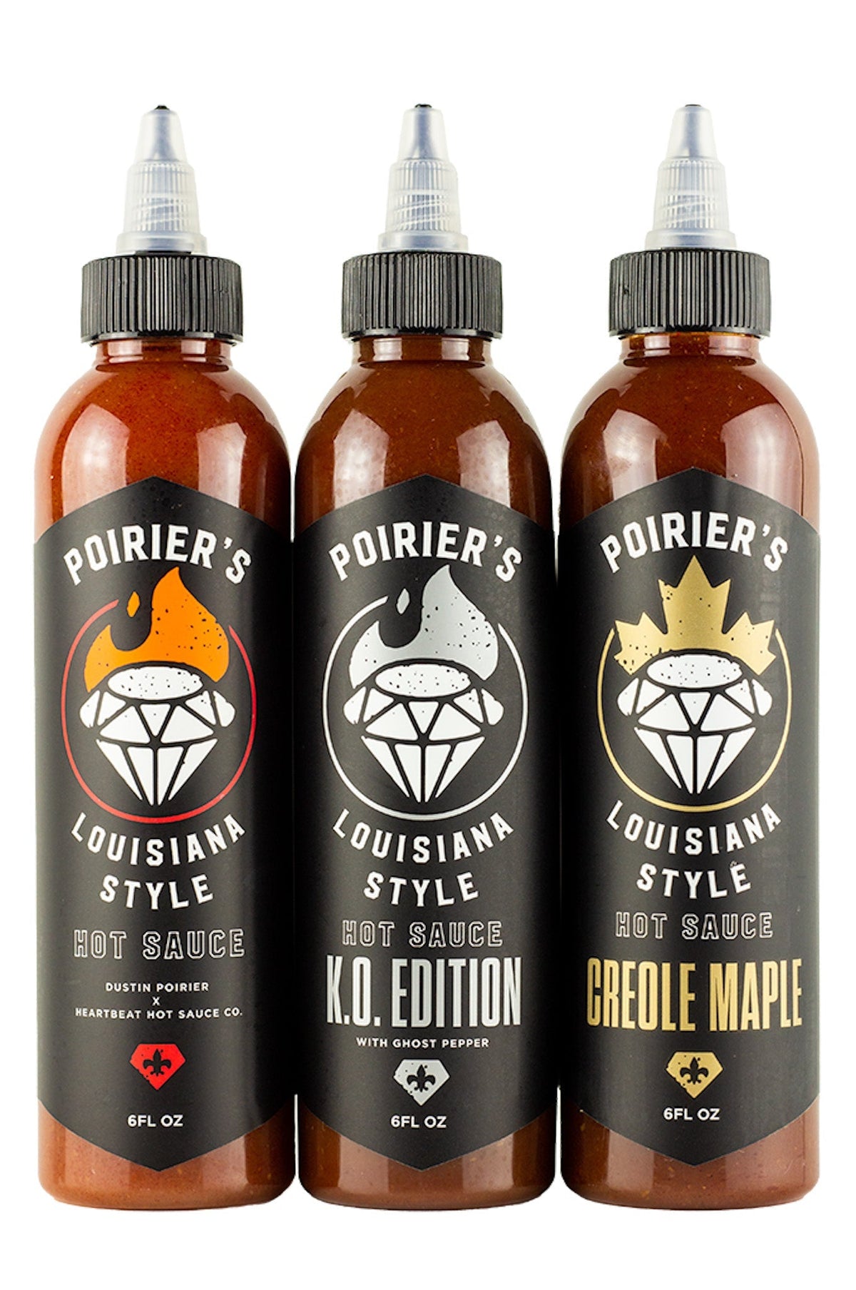 Poirier's Louisiana Style Hot Sauce Trio Pack | Dustin Poirier’s Louisiana Style X6